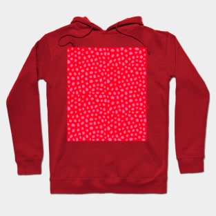 Red Dalmatian Print with Pink Spots Hoodie